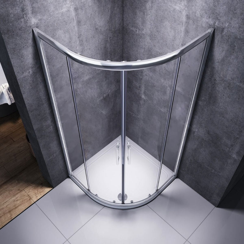 Elle 1000 x 1000mm Quadrant Shower Enclosure 6mm Tempered Glass Cubicle