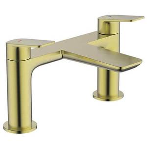 Aero Deck Mounted Bath Filler Brushed Brass