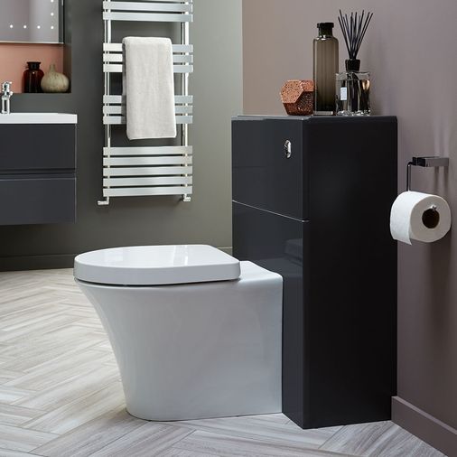 Vermont 600mm WC Unit Only - Gloss Grey